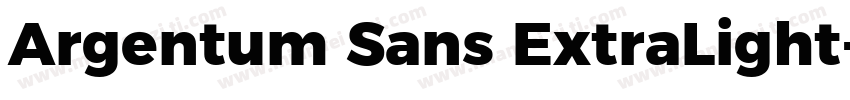 Argentum Sans ExtraLight字体转换